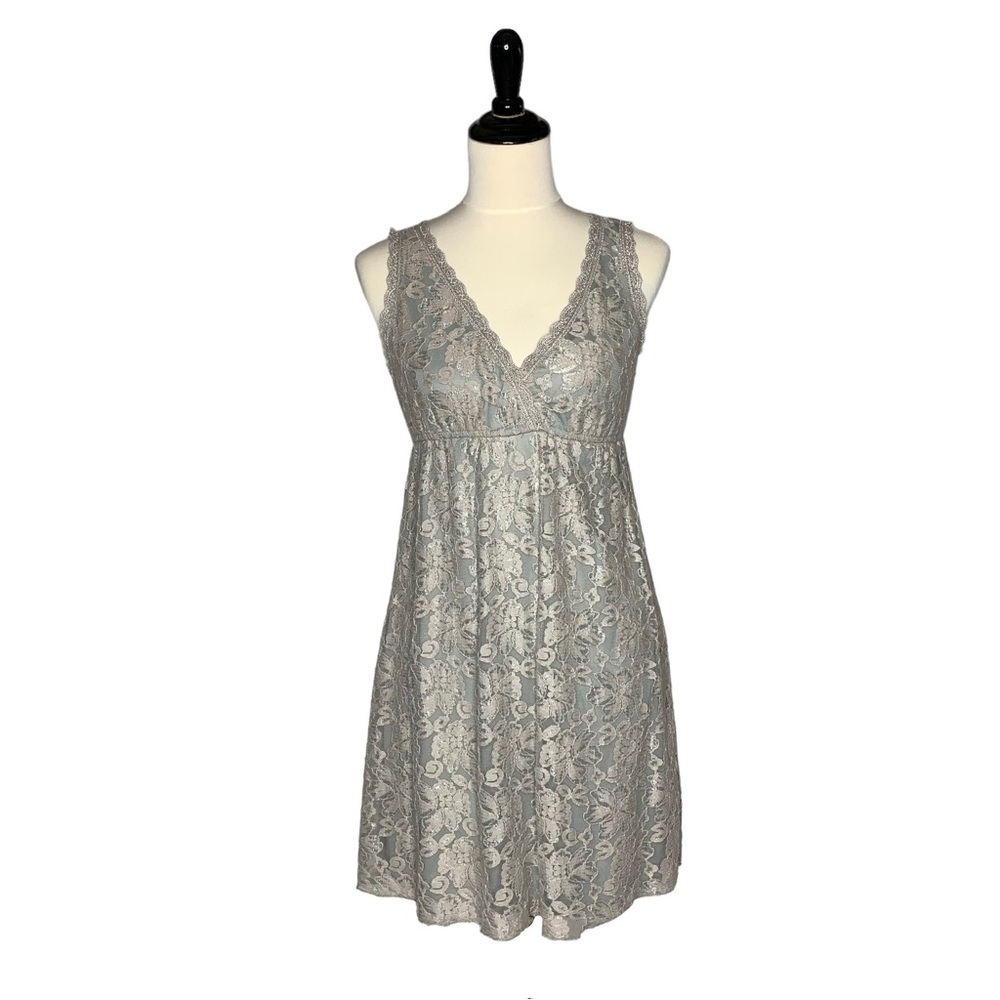 ULTRA PINK Gray Lace Sleeveless Dress